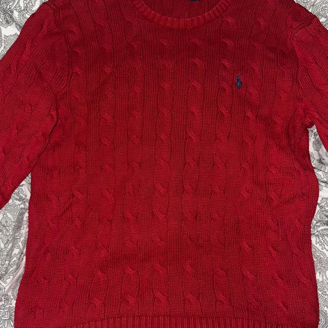 Röd stickad tröja från Ralph Lauren