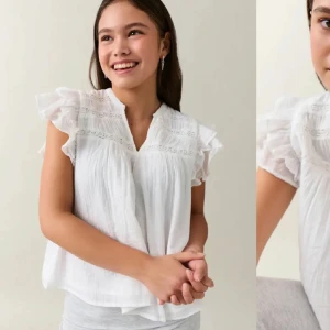 Vit blus från Gina tricot - Jättefin blus från Gina tricot, tror inte den säljs längre. Väldigt bra skick, endast använd ett fåtal gånger💗 