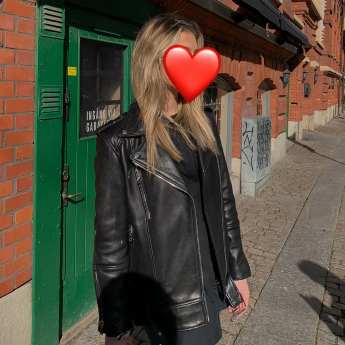 Svart skinnjacka från Zara