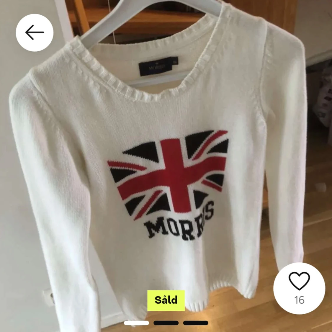 Vit stickad tröja från Morris - 2