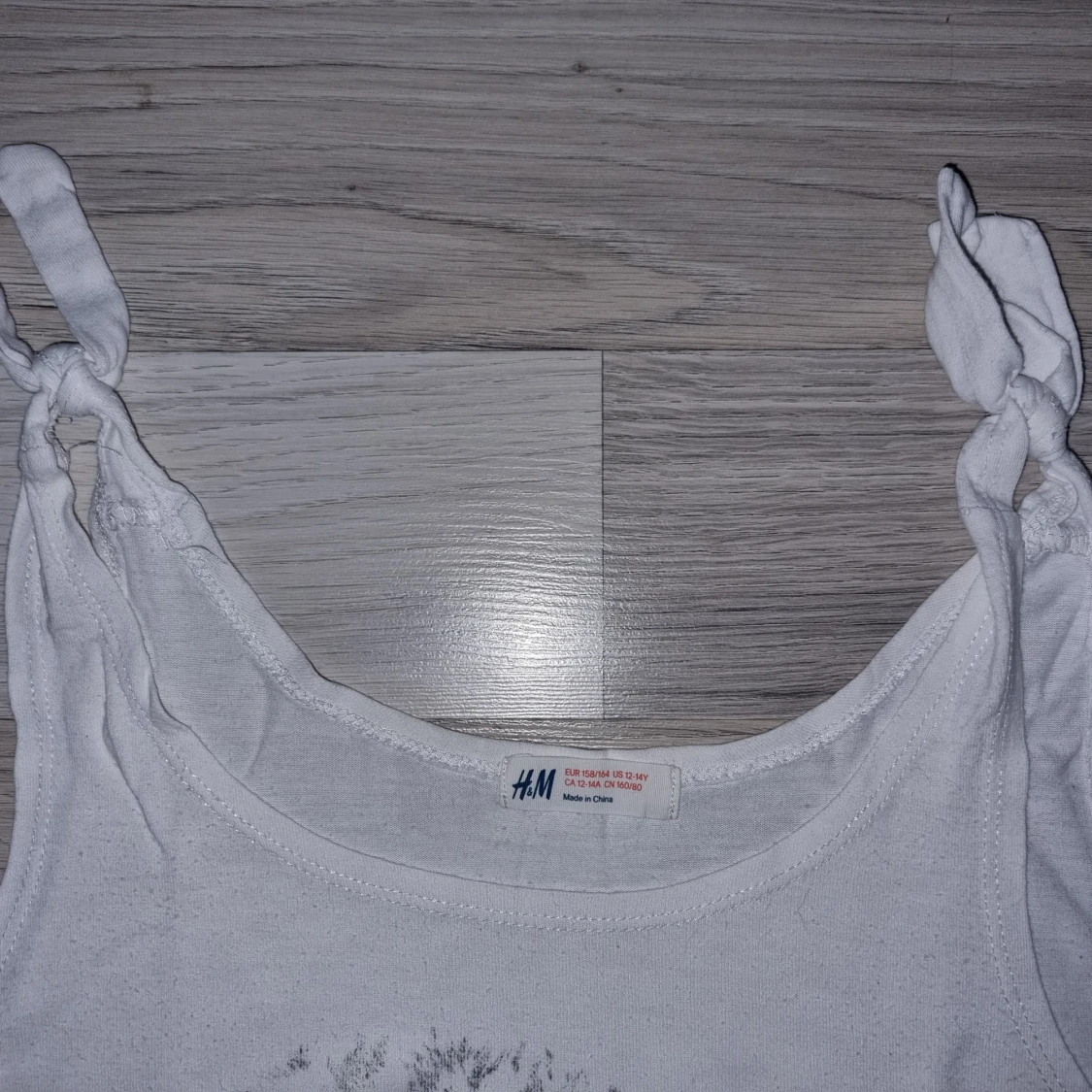 Vit linne med leopardtryck från H&M - 90