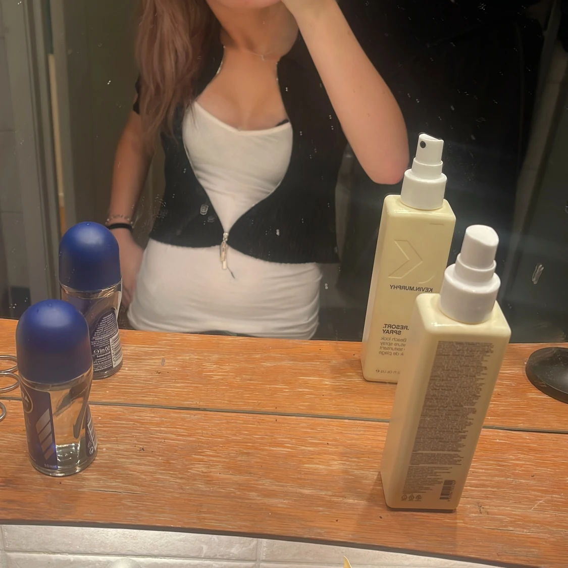 Svart ribbad bolerotopp