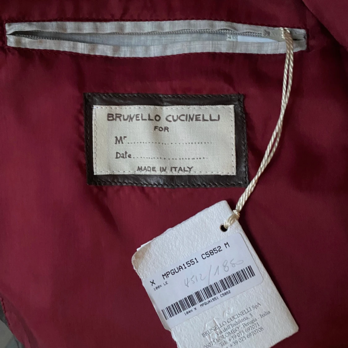 Leather jacket from the luxury brand Brunello Cucinelli (new) - 91