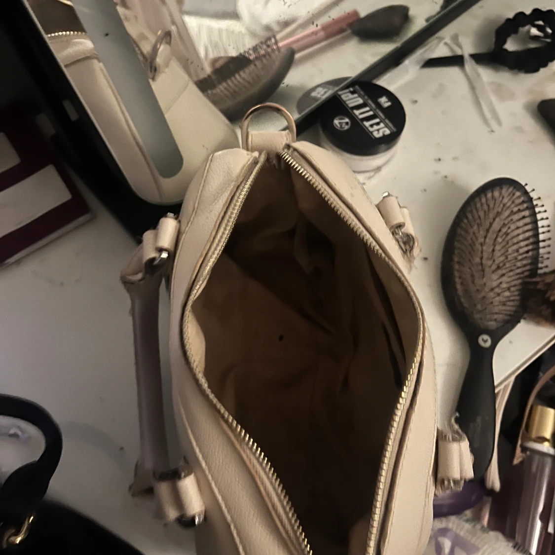 Beige handväska - 3