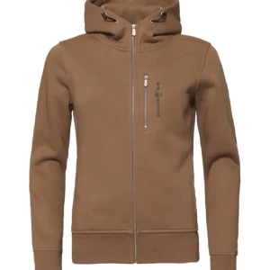 Brun hoodie från Sail Racing - Snygg brun hoodie från Sail Racing med dragkedja och justerbar huva. Perfekt för kyliga dagar med sin bekväma passform och stilrena design. Den har långa ärmar och en diskret logga på bröstet.