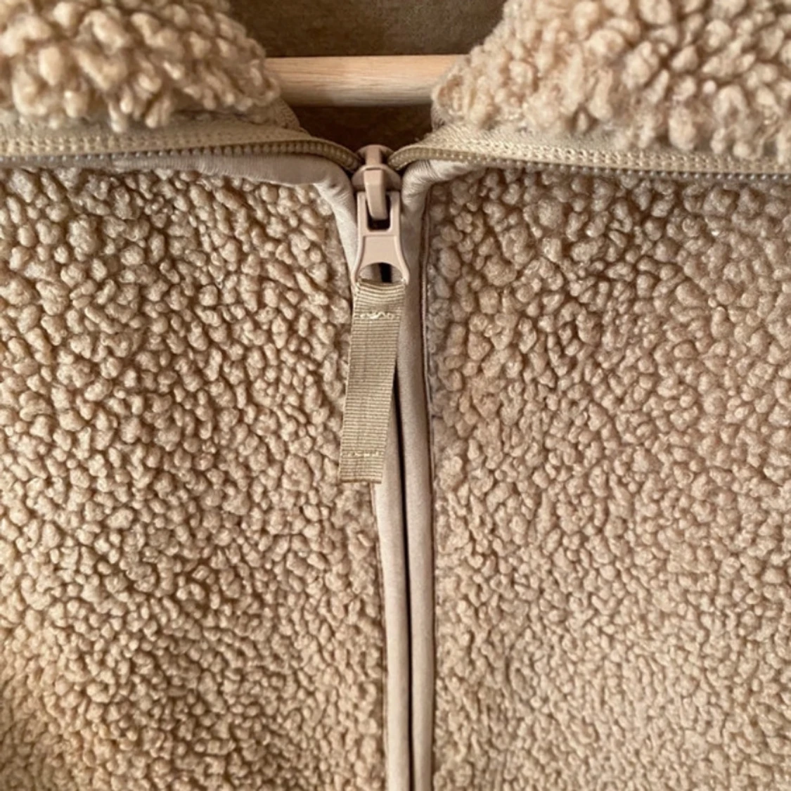 Beige teddyjacka  - 3