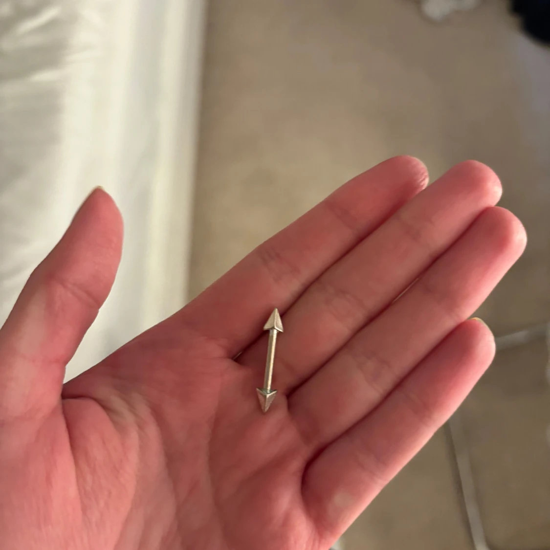 Silvriga pilformade örhängen - 2