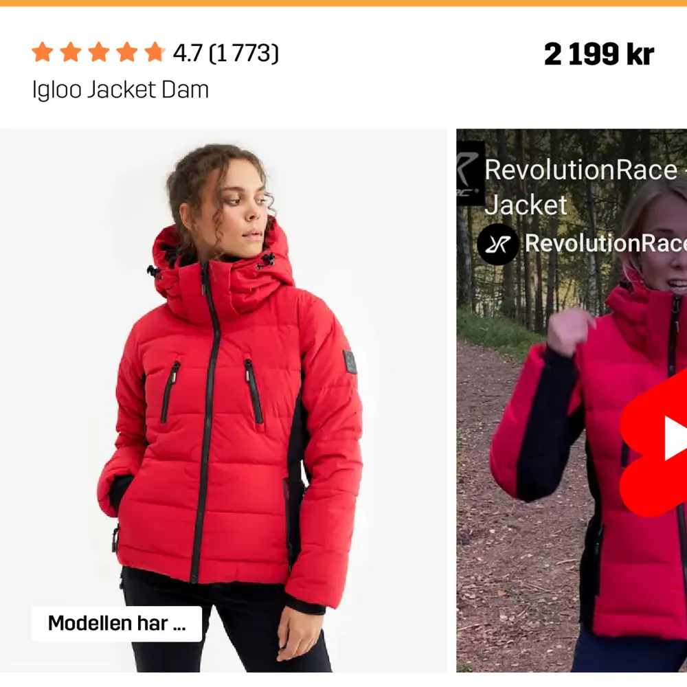 Säljer en snygg och varm röd Igloo Jacket för dam från RevolutionRace. Jackan har en pufferstil med långa ärmar och praktiska dragkedjor. Perfekt för kalla vinterdagar och höstpromenader. Modellen är både funktionell och trendig, idealisk för dig som vill hålla stilen i kylan. Nypris 2199. Jackor.