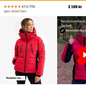 Röd Igloo Jacket Dam från RevolutionRace - Säljer en snygg och varm röd Igloo Jacket för dam från RevolutionRace. Jackan har en pufferstil med långa ärmar och praktiska dragkedjor. Perfekt för kalla vinterdagar och höstpromenader. Modellen är både funktionell och trendig, idealisk för dig som vill hålla stilen i kylan. Nypris 2199