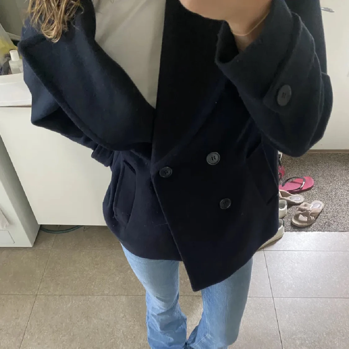 Marinblå kappa - 91