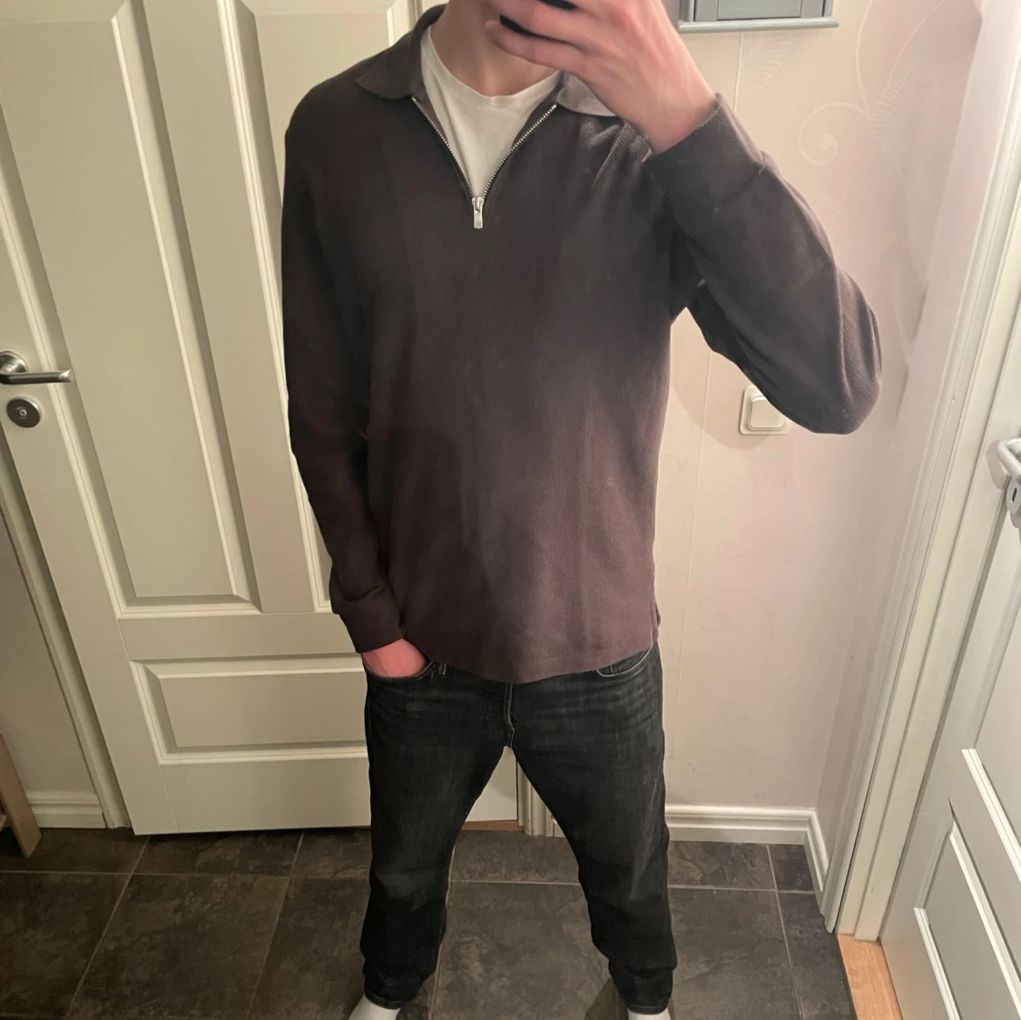 Brun tröja med dragkedja från Jack & Jones - 3