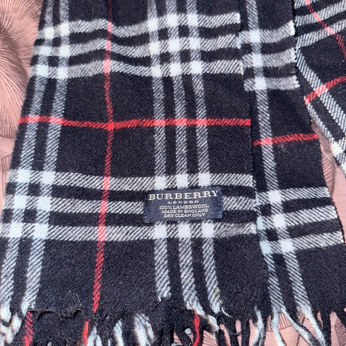 Marinblå rutig halsduk från Burberry - 1