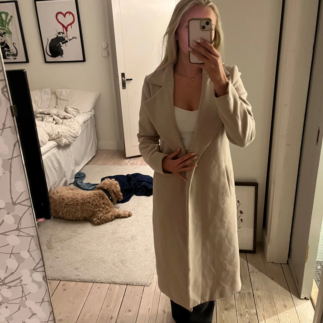 Beige långkappa - 1