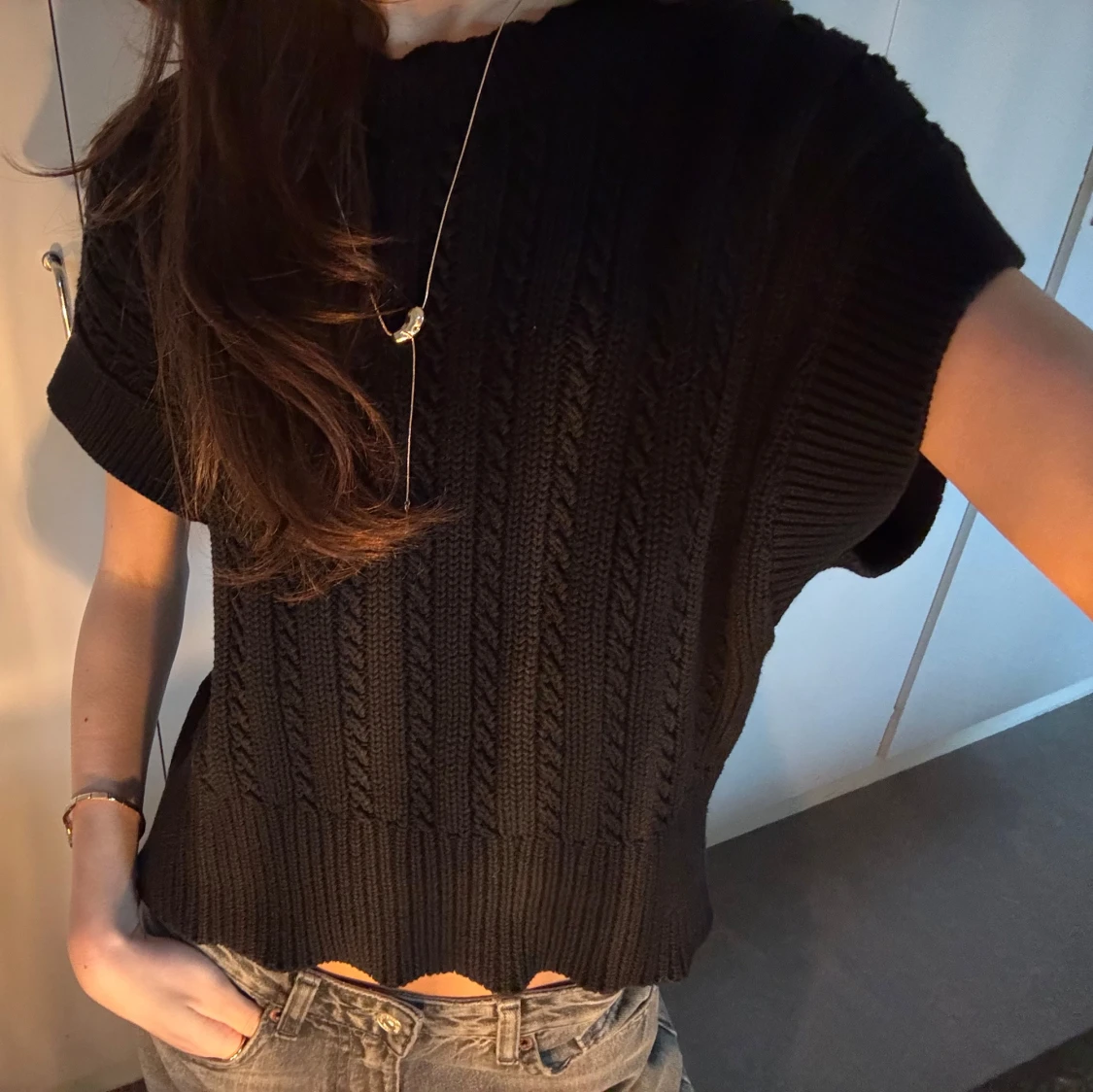 Stickad kortärmad  - 1