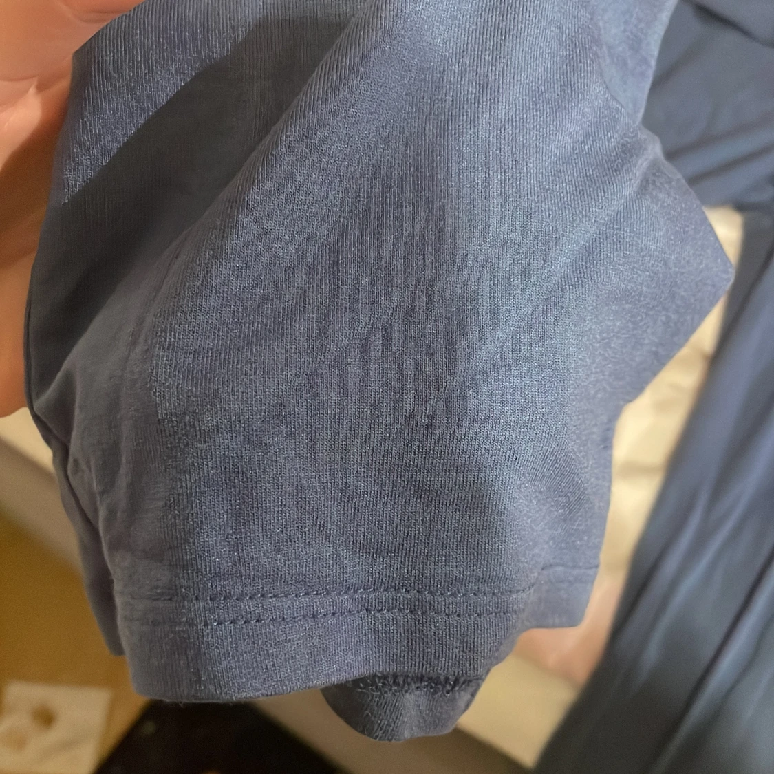 Blå byxor med hög midja joga pants - 1