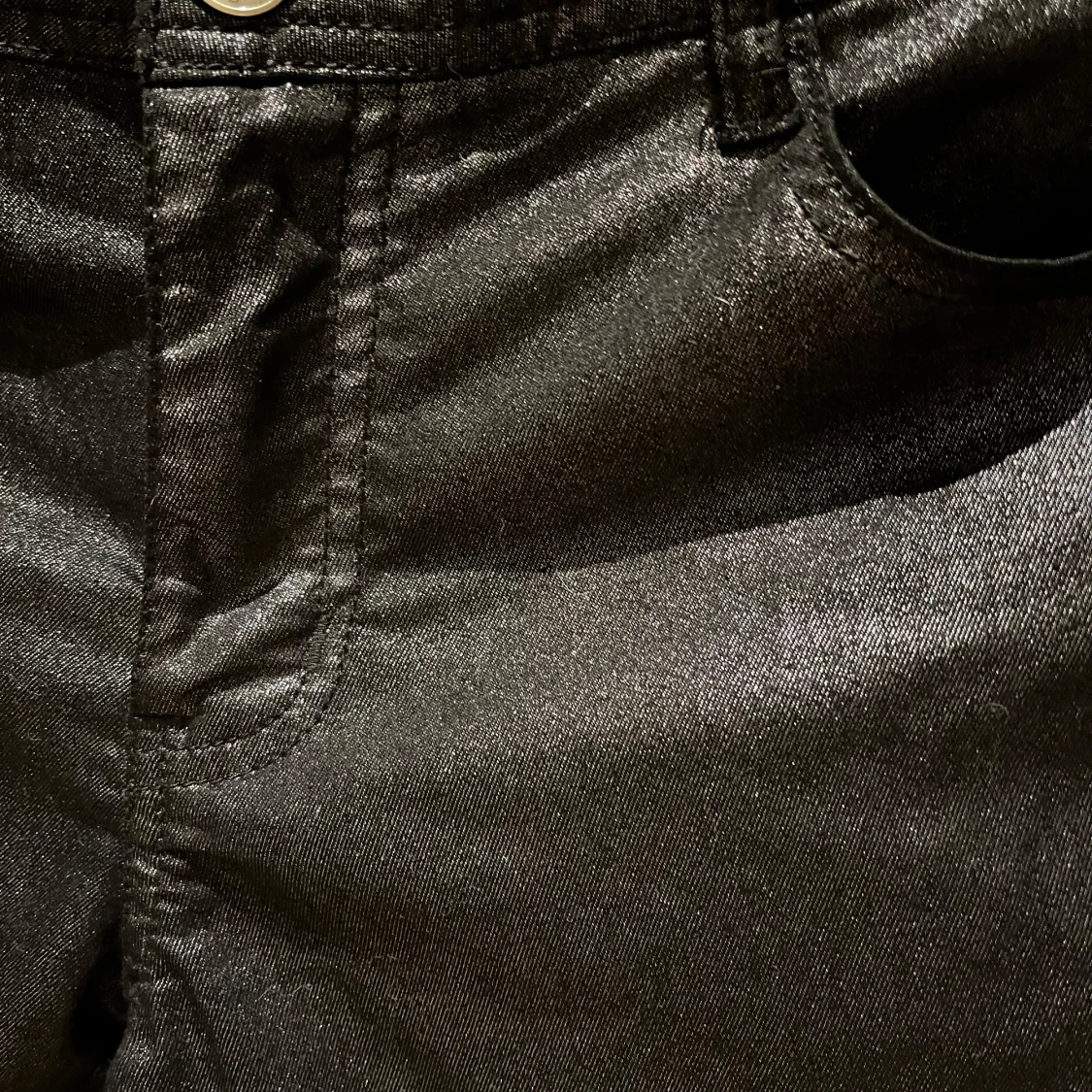 Svarta skinny jeans med dragkedja - 92