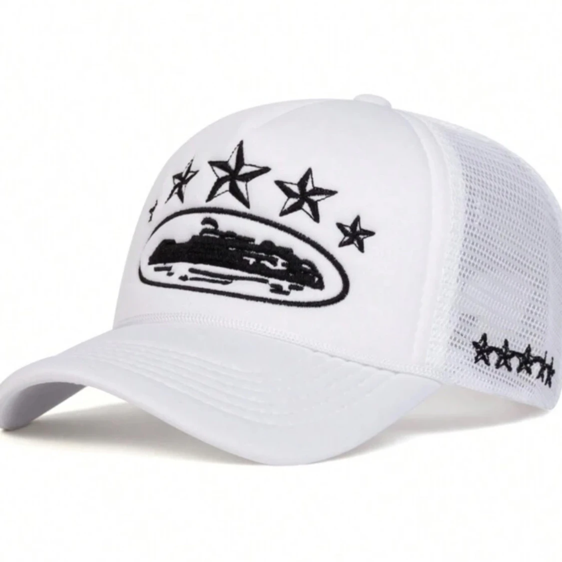 Vit keps med stjärnor