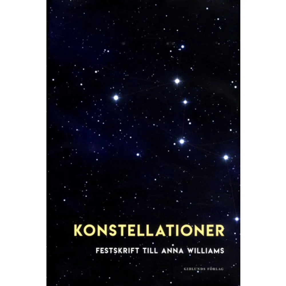 Fredrika Bremer i USA, Selma Lagerlöfs brevväxling, Vilhelm Moberg och emigrationen, Elin Wägner och männen, Star Trek som arbetarlitteratur. Det är några av de ämnen som denna samling litteraturvetenskapliga artiklar, essäer och personliga betraktelser behandlar.I trettioen texter diskuteras bland annat kvinnliga författares litteraturhistoriska sammanhang, svensk litteratur i och om världen, brevskrivande, biografiska perspektiv, klass och arbetarlitteratur, barn- och ungdomslitteratur samt moderlighet och mödraskap.Konstellationer är en festskrift till Anna Williams, professor i litteraturvetenskap vid Litteraturvetenskapliga institutionen i Uppsala. Bidragen knyter an till hennes omfattande och mångfacetterade produktion. Festskriften är redigerad av Alexandra Borg, Andreas Hedberg, Maria Karlsson, Jerry Määttä och Åsa Warnqvist.Utgiven i samarbete med Avdelningen för litteratursociologi vid Litteraturvetenskapliga institutionen i Uppsala    Format Inbunden   Omfång 403 sidor   Språk Svenska   Förlag Gidlunds förlag   Utgivningsdatum 2017-11-20   Medverkande Alexandra Borg   Medverkande Andreas Hedberg   Medverkande Maria Karlsson   Medverkande Jerry Määttä   Medverkande Åsa Warnqvist   ISBN 9789178449859  . Böcker.