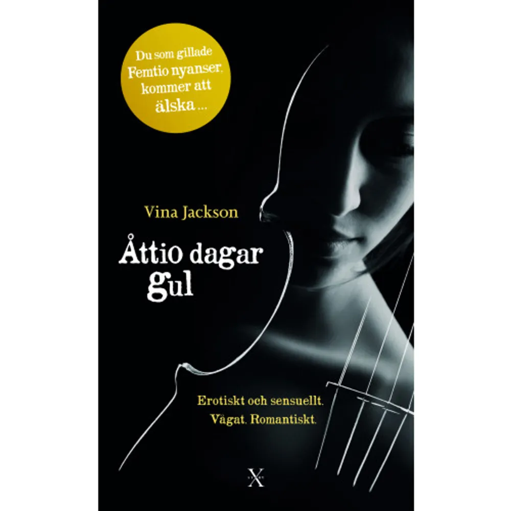 Åttio dagar gul är en oemotståndlig erotisk berättelse i samma anda som Femtio nyanser-serien. Romantisk, vågad och omöjlig att lägga ifrån sig. Boken följs upp med Åttio dagar blå och Åttio dagar röd. Summer - ung, vacker, sensuell och begåvad violinist - är fången i en trist relation med en man som är ointresserad av erotik. Hon går helt upp i sin musik, mest Vivaldi och Mendelssohn, och för att förtjäna sitt uppehälle spelar hon i Londons tunnelbana. När ett fyllo förstör hennes fiol får hon ett överraskande erbjudande från Dominik, en universitetslärare med starka och speciella begär. Han är helt förtrollad av Summer sedan han sett henne spela och vill ge henne en exklusiv fiol. Men han har ett villkor: hon måste först spela för honom - naken och i hans hem. Summer och Dominik kastar sig in i en halsbrytande erotisk relation med många komplicerade förvecklingar, lika oförutsägbara som spännande. Summer får chansen att uppleva och bejaka en mörk sida av sin sexualitet som hon tidigare hållit tillbaka. Men snart förstår hon att njutning också kan betyda smärta. Kan en relation så fylld av uppslukande passion överleva? VINA JACKSON är pseudonym för två etablerade författare. Åttio dagar-serien är deras första samarbetsprojekt. Den fjärde delen Åttio dagar bärnsten utkommer i januari 2014.    Format Pocket   Omfång 318 sidor   Språk Svenska   Förlag Xstory   Utgivningsdatum 2013-03-13   Medverkande Havianna Polman   ISBN 9789185683758  . Böcker.