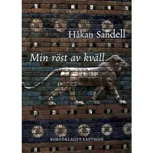 Med Min röst av kväll återkommer Håkan Sandell denna gång med ett versepos, en sångcykel i fyra delar och åttiotvå dikter. Samtid blandas med forntid, det moderna Västeuropa med de sumeriska stadsstaterna, under pandemins tecken.    Format Danskt band   Omfång 95 sidor   Språk Svenska   Förlag Bokförlaget Faethon   Utgivningsdatum 2021-01-08   ISBN 9789189113251  