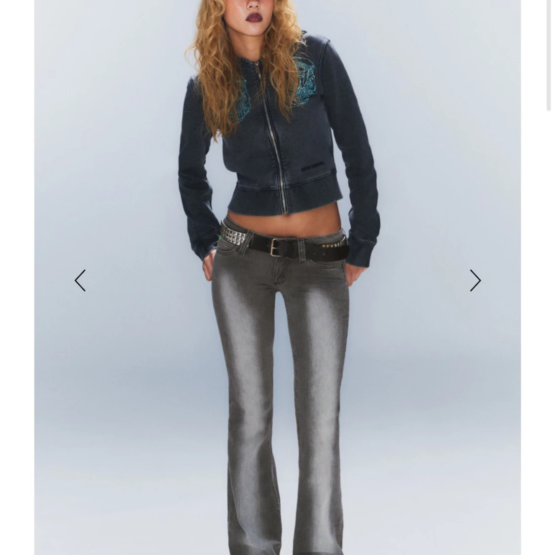 Grå bootcut jeans - 1