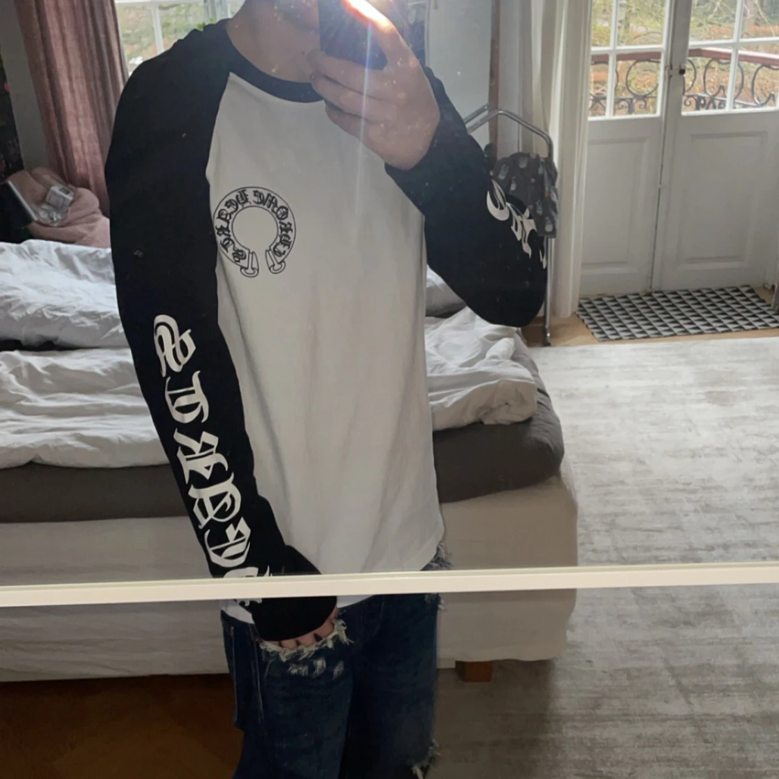 långärmad Chrome Hearts tröja
