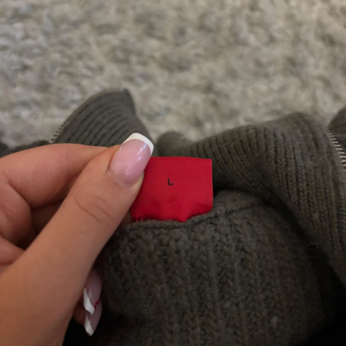 Olivgrön stickad tröja från Hugo - 3