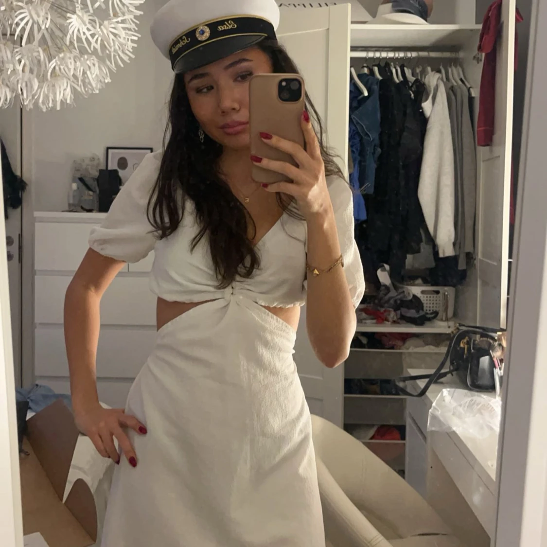 Vit studentklänning/ sommarklänning - 2