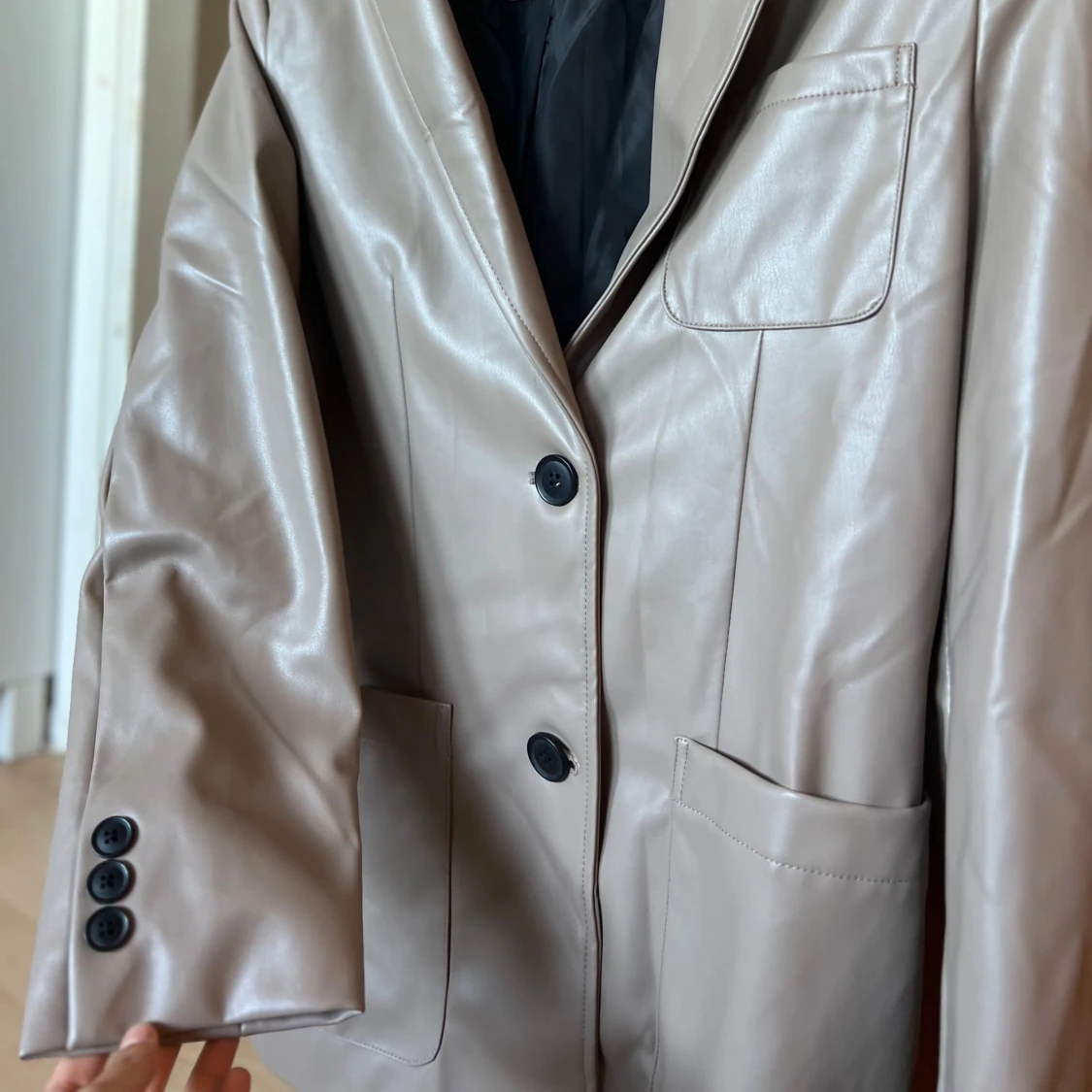 Läder blazer - 1