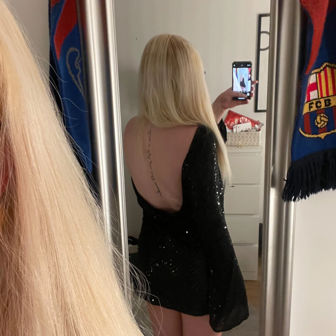 Svart glittrig klänning från Shein - 93