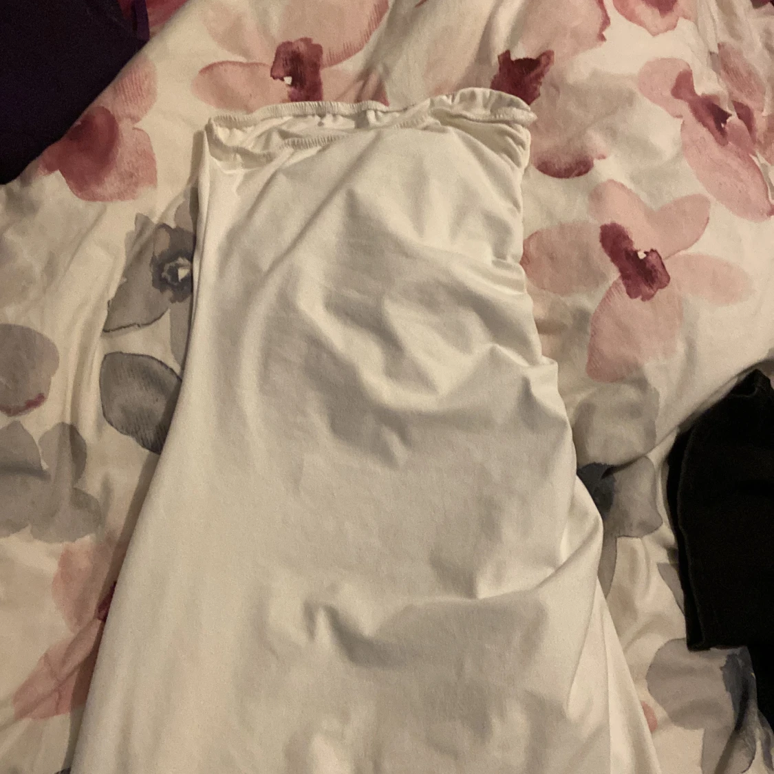 Vit axelbandslös klänning från Shein - 90