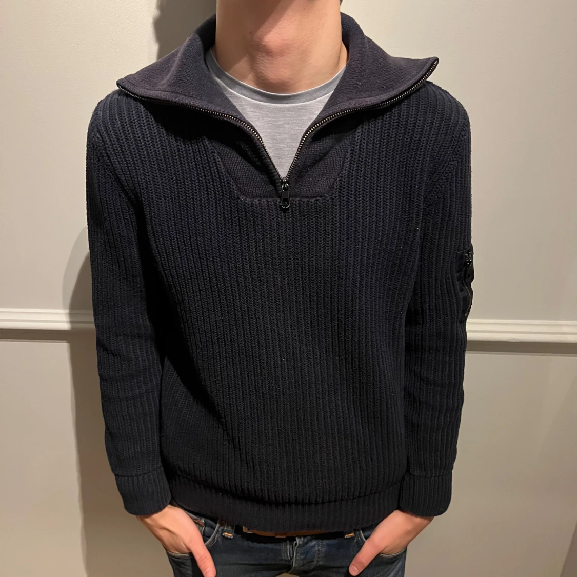 STICKAD QUARTERZIP TRÖJA - 1