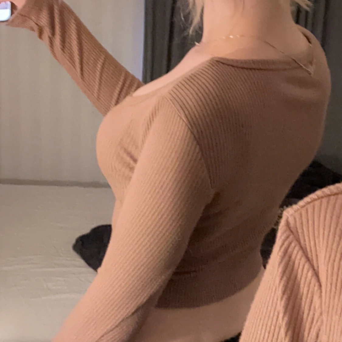 Beige ribbad topp från new yorker - 1