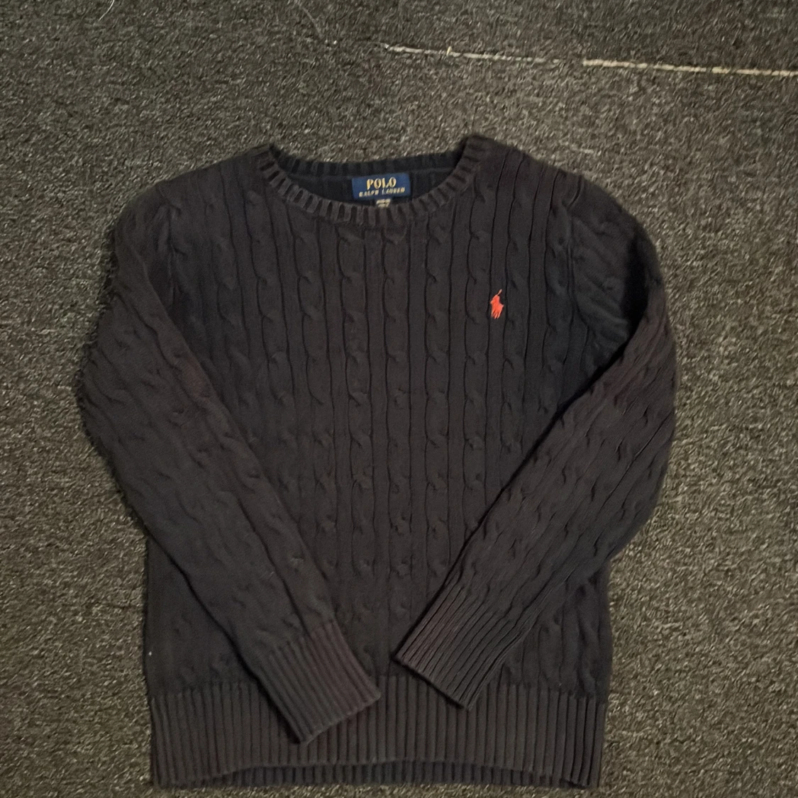 Mörkblå stickad tröja från Polo Ralph Lauren - 2