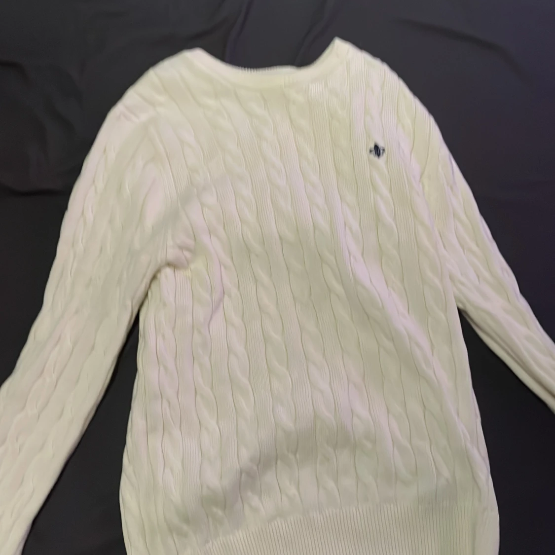 Vit stickad tröja från Morris