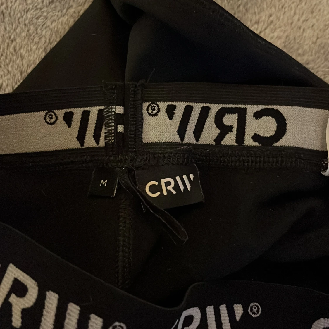 Svarta fodrade rid tajts med fäste - 91