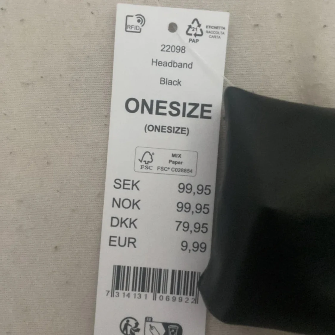 Svart skinn diadem från Gina Tricot - 1