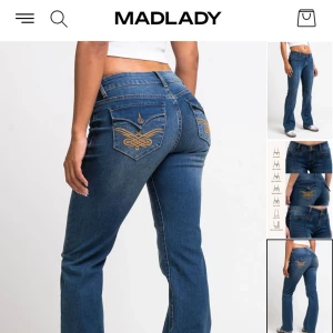madlady jeans - Claire 02Low Bootcut Jeans 🫶 nyskick endast testade! säljer för att de inte passade mig. original pris 799kr säljer för 400kr 💘EU 36 längd regular (passar någon som är typ 170) 