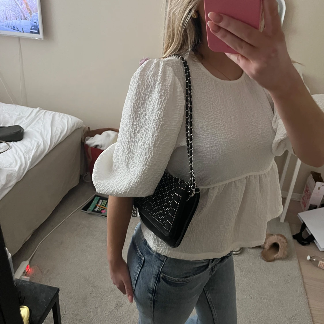 Zadig et Voltaire Svart axelväska med nitar - 3