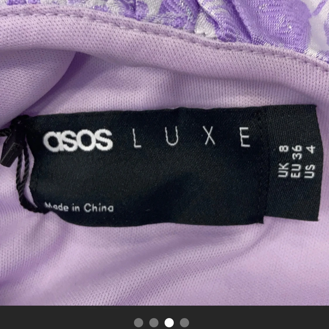 Lila one-shoulder volangklänning från ASOS Luxe - 2