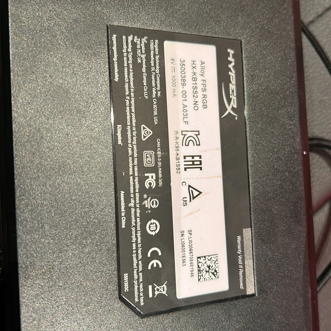 HyperX Alloy FPS RGB tangentbord - 2