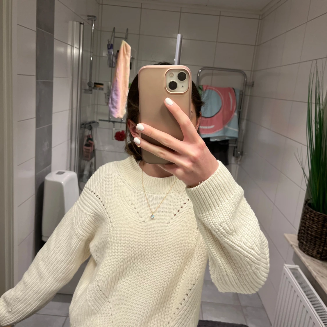 Jättefin stickad tröja 