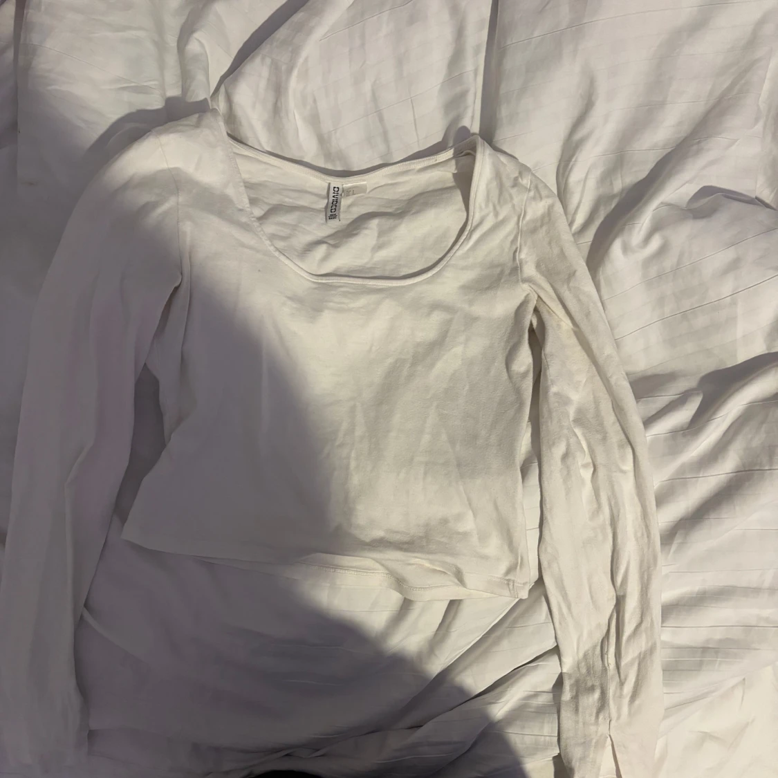 Vit långärmad topp från H&M - 3