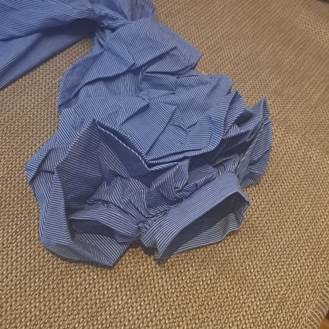 Blå randig offshoulder topp - 91