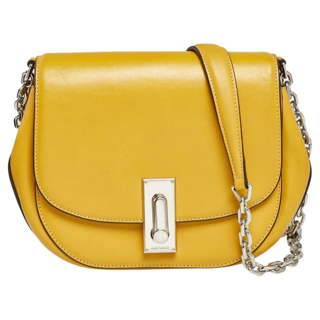 Gul axelväska med kedjedetalj
