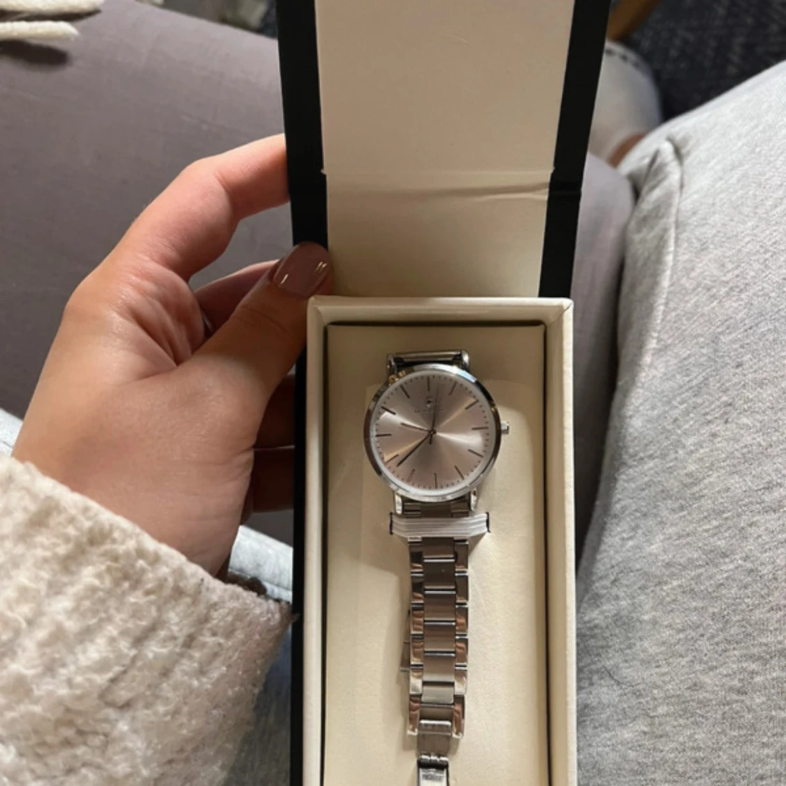 Silverfärgad klocka från Black Oak - 1