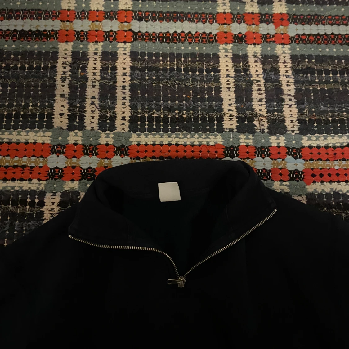 Mörkblå half zip - 1