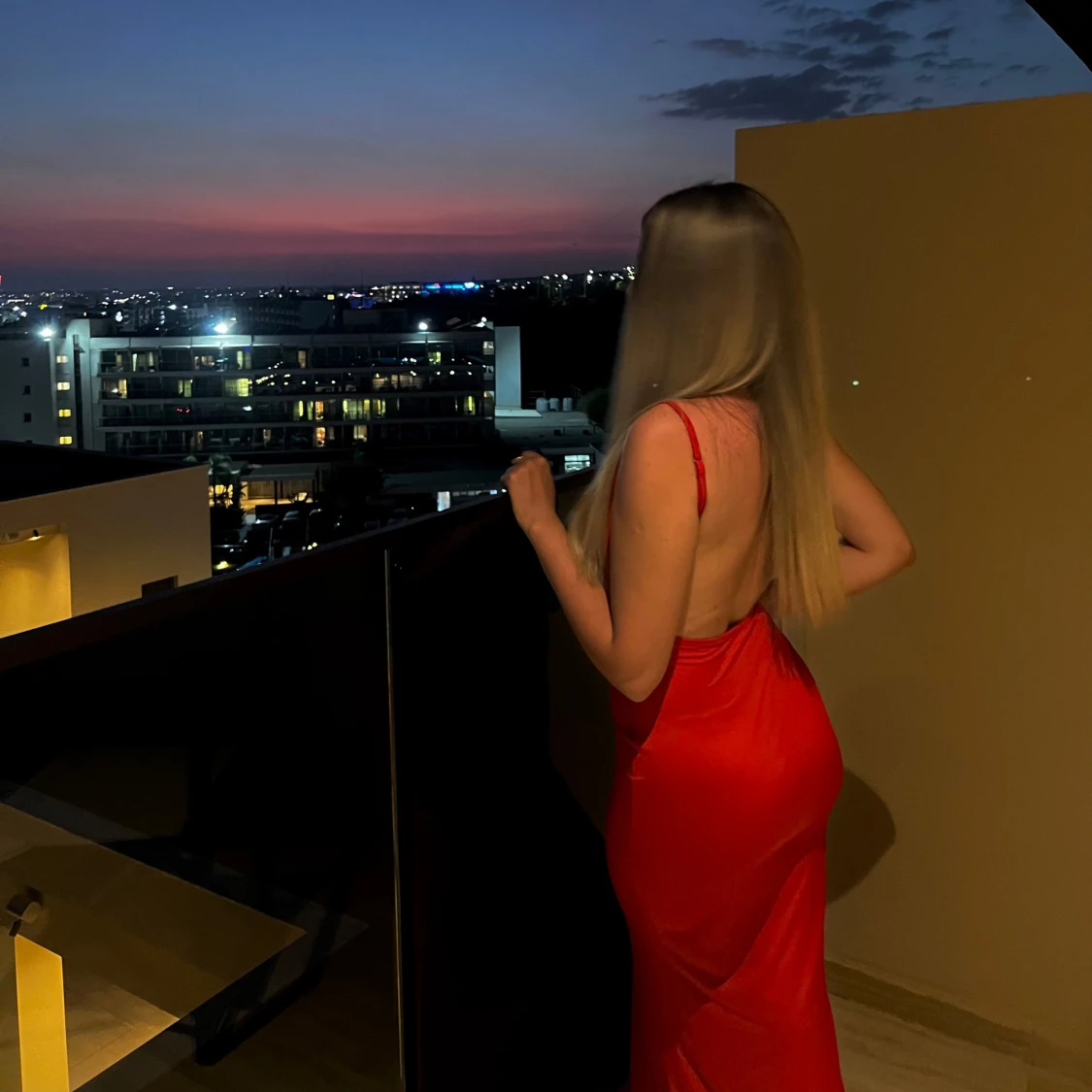 Röd långklänning - 2