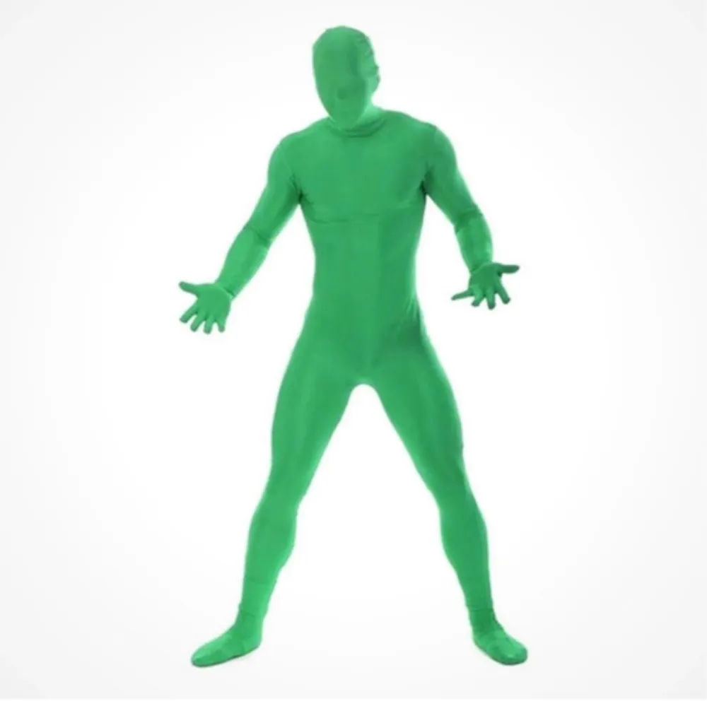 Säljer helt ny oanvänd grön Morphsuit i nyskick. Den är heltäckande och perfekt för fester eller andra roliga aktiviteter. Dräkten är stretchig och sitter tight för en smidig passform. Den har en dragkedja på baksidan för enkel på- och avtagning.. Kostymer.