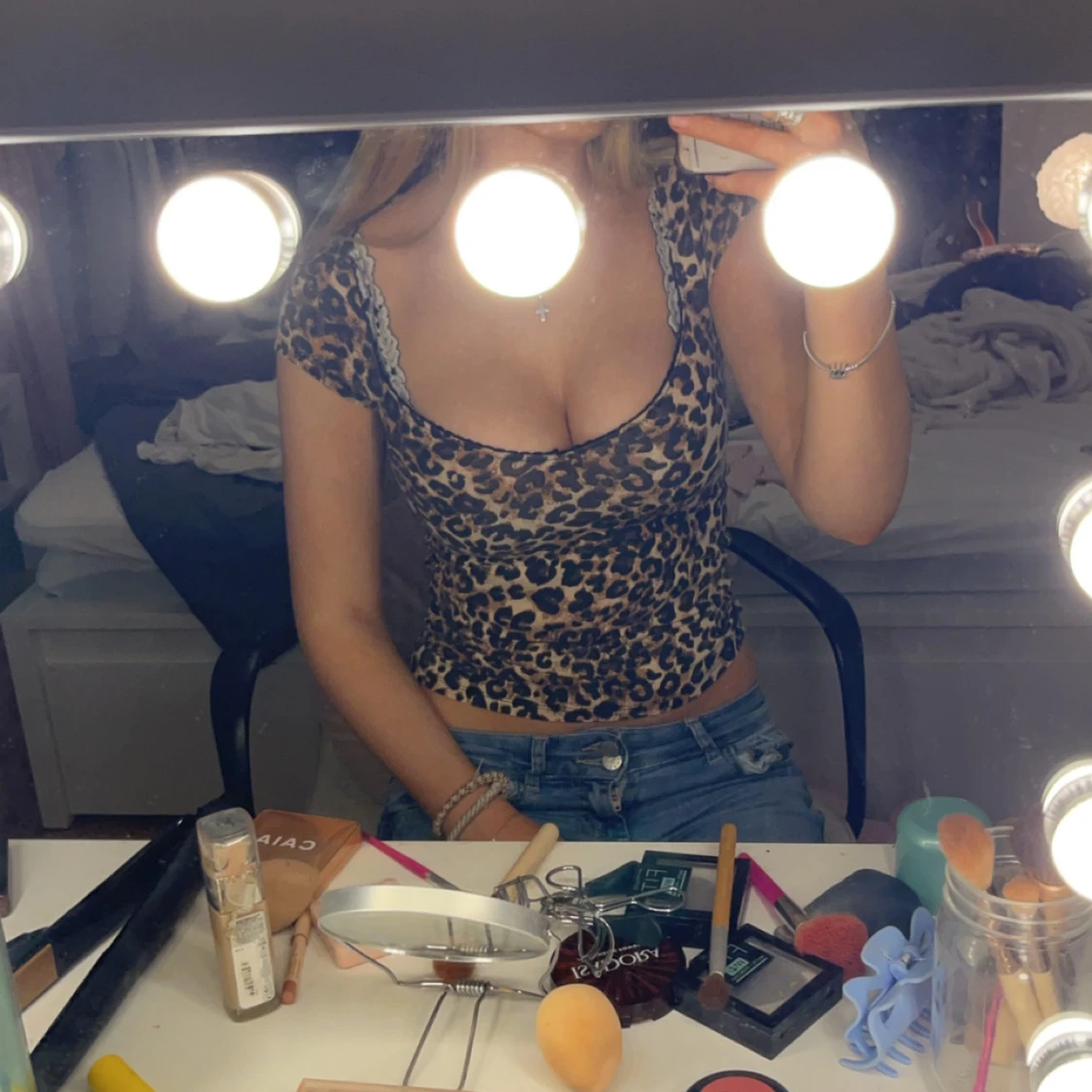 Leopardmönstrad topp från Nelly - 90